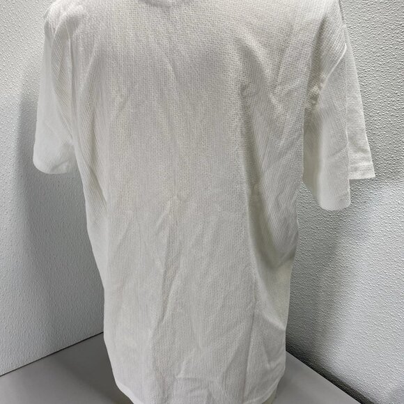 Blanco By Nature Men’s Textured Cotton Button Shirt Size L White - Picture 5 of 14